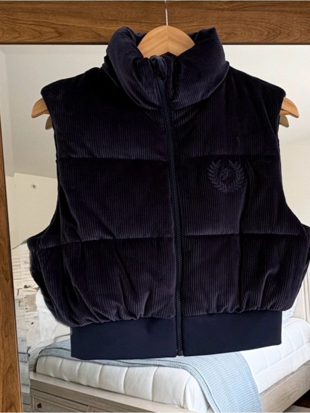 Victoria's Secret Black Corduroy Puffer Vest